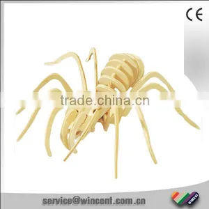 Hot Selling EN71 Passed Assembled Spider Wood 3D Puzzle thumbnail-1