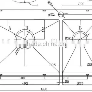 304 Steel Handcraft 60/40 Sink Undercoating thumbnail-2