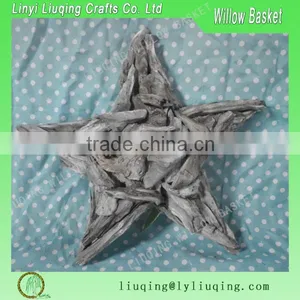 Factory Wholesale Grey Wooden Star for Garden Decoration Ornament thumbnail-1