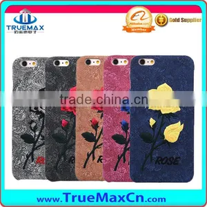 For IPhone6 6S Embroidery Rose Pattern Back Case thumbnail-1