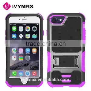 Low MOQ Hard Sheild Armor Combo Back Cover Case With Kickstand for Apple Iphone 7 Wholesale Cell Phone Case thumbnail-1