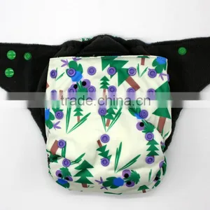 Happy Flute Cloth Diaper Bamboo Double Row Snaps Colorful Resuable Baby Muslin Organic Cloth Diapers Pul Fabric for Cloth Diaper thumbnail-2