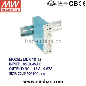 10W DIN Rail Power Supply 15V/Mean Well 10W 15V Single Output Industrial DIN Rail Power Supply thumbnail-1