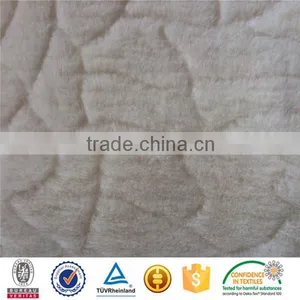 Embossed Brushded Imatation Rabbit Fur Fabric for Carpet thumbnail-2