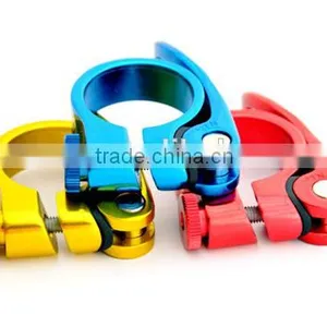 31.8mm CNC Colorful Aluminum Alloy Quick Release Bicycle Seat Post Clamp thumbnail-4