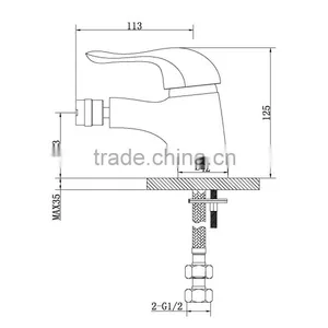 Modern Brass Toilet Wash Bidet Faucet 09 5001 thumbnail-2