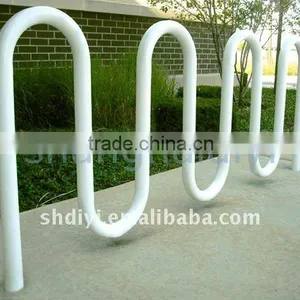 White Powder Coated Wave 7 Bike Racks thumbnail-1