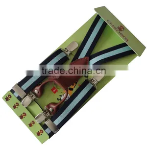 Fashion Genuine Leather Fittings Children Elastic Suspender 4 Clips thumbnail-6