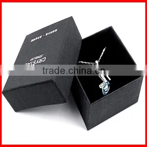 Customized Black Jewelry Paper Box With Velvet thumbnail-5