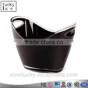 Acrylic Oval Ice Tub Wine Acrylic Ice Bucket for Wine Beer thumbnail-1