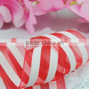 Hot Sale Organza Printed Wired Ribbon for Decoration thumbnail-2