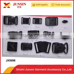 New Black Plastic Side Quick Release Buckle Clip For Cord Strap Backpack Bag thumbnail-1