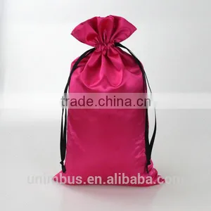 Orange High Quality Drawstring Satin Bags Wholesale thumbnail-4