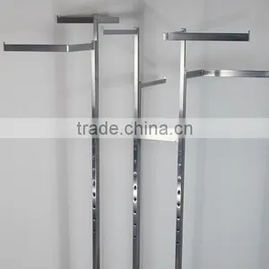 RH-YJ04 Cloth Display Racks 900*610*1800 Q235 Chrome Plated High Quality Clothes Rack Stand Display Metal Clothes Rack thumbnail-2