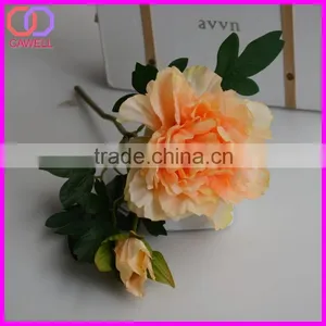 Wholesale Real Touch 2 Heads Artificial Silk Peony Flower thumbnail-2