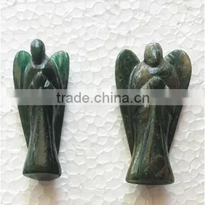 Stunning Green Mica 2INCH Angels | Gemstone Angel Figurine For Sale - Prime Exports thumbnail-1