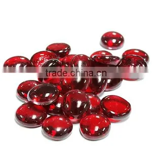 Flat Glass 17-19mm Ruby Red Glass Gems ,gems Stone for Vase Filler thumbnail-1