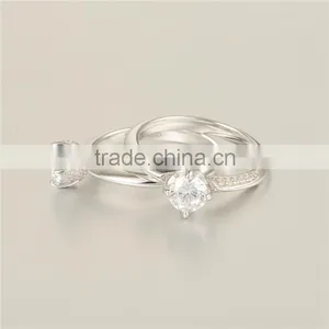 2016 New Arrival S925 Silver Wedding Diamond Rings thumbnail-4