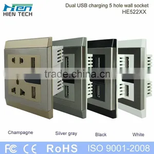 Public Commercial Using Wall Socket USB Light Socket With 2 USB Ports thumbnail-1