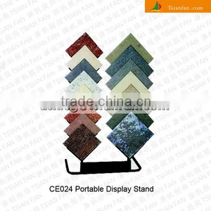 Double Columns Granite Tile Display Rack/ Laminate Flooring Tile Samples Display Rack/tsianfan Custom Metal Display Rack -CE024 thumbnail-1