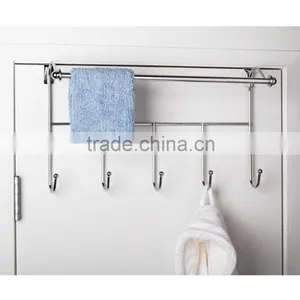 Metal Over Bathroom Door Hanging Hook and Over the Door Rack thumbnail-5