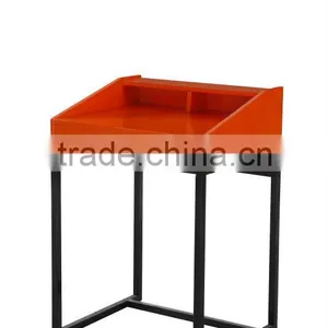 E1 MDFin High Gloss Metal Leg Desk thumbnail-2