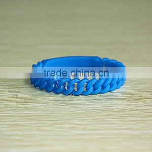 Colorful Braided Bracelet With Blank Band Silicone Construction thumbnail-1