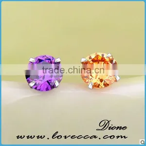 New Promotional Product Charms Women Brown Zircon Earrings thumbnail-1