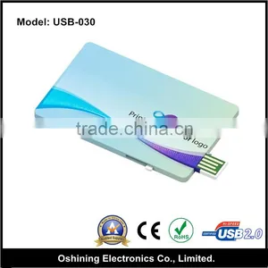 Full Color Printing Credit Card Usb Flash Drive Business Card Shape Usb Memory Stick (USB-029) thumbnail-2