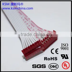 KSM Electrical Cable Assemble Custom Flat Ribbon Cable Assembly With Micro Match 1.27mm Red IDC Socket and Red IDC Socket thumbnail-1