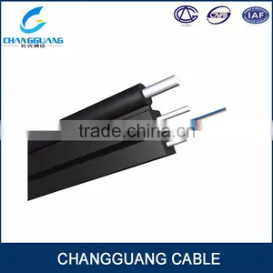 China Cable Manufacturer Changguang Armored Fiber Optic Cable Ftth FRP G652d Self Supporting Bow Type Drop Cable thumbnail-2