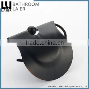 Customized China Wholesale Covered Zinc Alloy ORB Finishing Bathroom Accessories Wall Mounted Toilet Paper Holder thumbnail-4