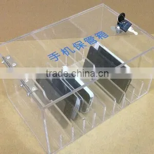 Clear Acrylic Mobile Phone Storage Box thumbnail-1