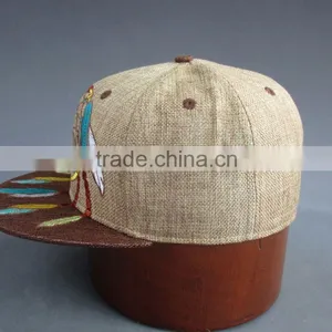 High Quility 6-Panel Falt Brim Cap With Special Front Embroidery thumbnail-3
