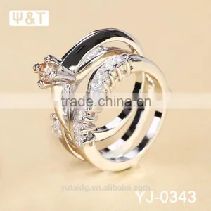 Jingli Jewelry Diamond Wedding Ring Set (YJ-343) thumbnail-2
