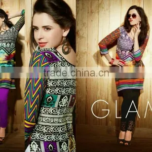 Indian Chikan Kurti Tunic Tops thumbnail-1