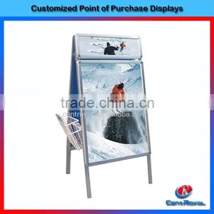 Floor Metal Frame Advertising Poster Stands for Supermarket Retail thumbnail-1