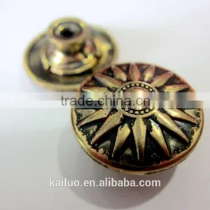 Brush Brass Color Jeans Button thumbnail-1