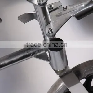 CHROMED STEEL FRAME,FLIP-UP DESK ARMREST,DETACHABLE FOOTREST,SOLID CASTOR, HOT SALE MANUAL WHEELCHIR thumbnail-6