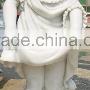 Marble Carving Angel Cherub Figurine Statue thumbnail-1