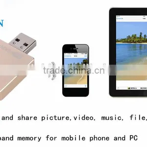Gold Metal Material 8gb 16gb 32gb 64gb OTG 2.0 USB Flash Drive Memory Phone U Disk thumbnail-5