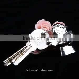 New Arrival Fashion Jewelry Lucky Angel Love Heart Key Chain Key Ring Handmade Imitate Silver Color Cute Girl Religious Items thumbnail-6
