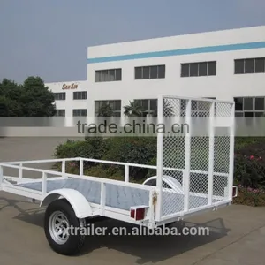 Flat Trailer With Galvanized Sheet and Loading Ramp for Goods F-510 thumbnail-2