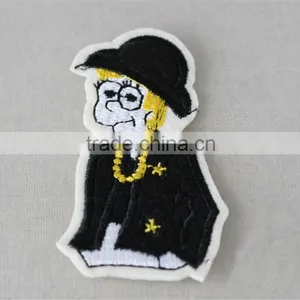 Funny Design Jeans Patches Custom Patch Sew on Patches Custom Embroidery Patch for School Uniform thumbnail-3