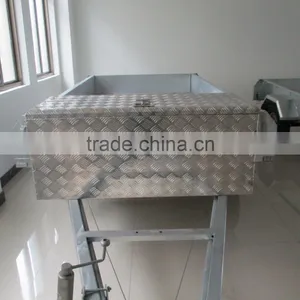 2.5MM CHECKER PLATE ALUMINIUM TOOL BOX 1230x500x510mm thumbnail-1
