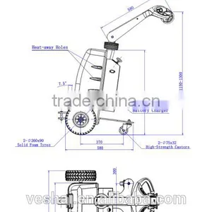 CE Electric Tow Tractor 1100lbs for Factory ETM-50 thumbnail-1