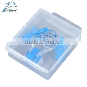 Shenyu Soft Silicone Waterproof Swimming Nose Clips Water Sport Gear With a Case Box Pool Accessory thumbnail-2