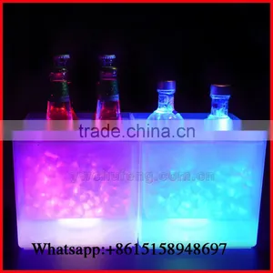 LED Color Lights Changing Square Waterproof Ice Bucket Beer Champagne Party Bar thumbnail-1