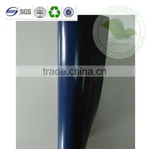 1350 Gsm Dark Blue Vinyl Woven Fabric For Truck Side In Stock thumbnail-1