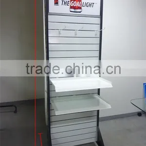Flooring Portable Metal Supermarket Display Stand Slatwall Display thumbnail-1